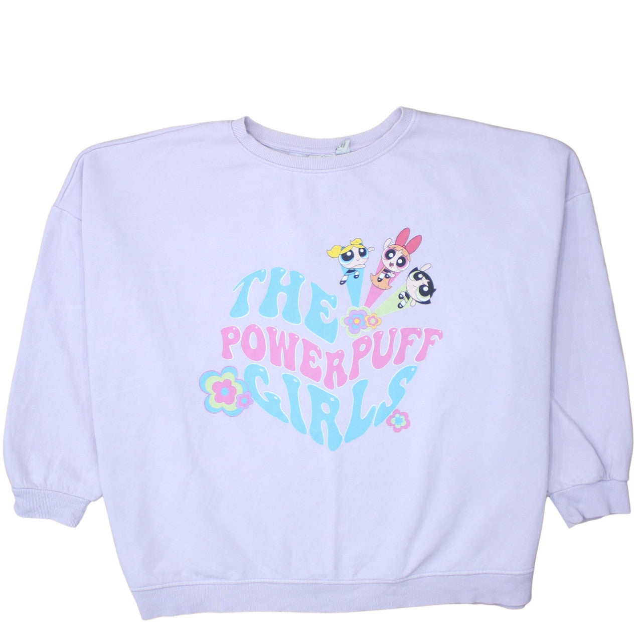 Powerpuff Girls Women Lilac Graphic Pullover Sweatshirt XL