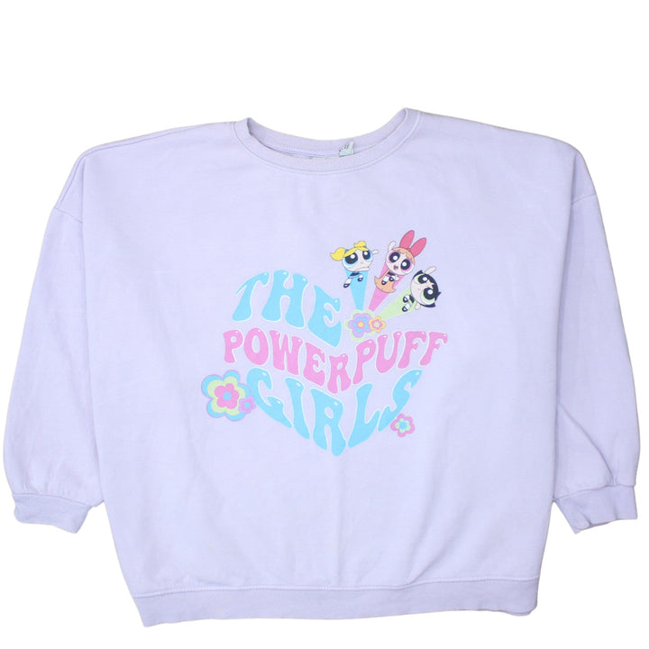 Powerpuff Girls Women Lilac Graphic Pullover Sweatshirt XL