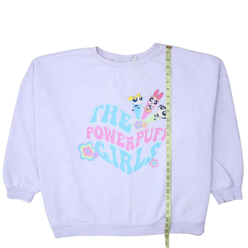 Powerpuff Girls Women Lilac Graphic Pullover Sweatshirt XL
