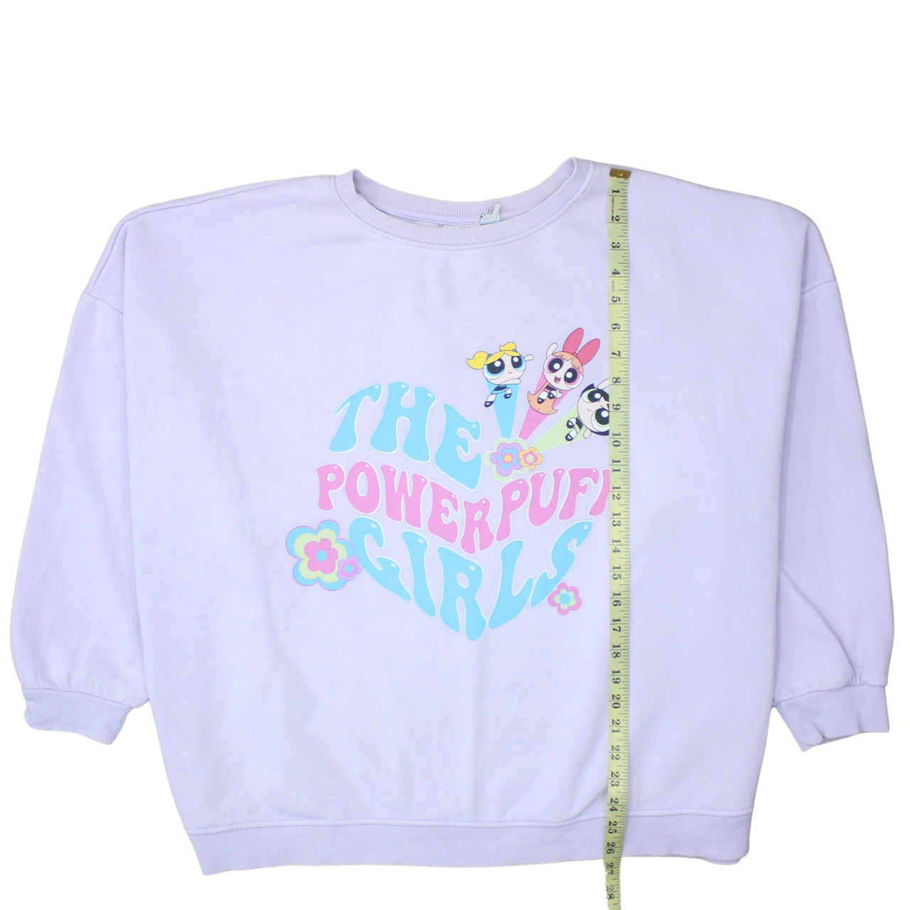 Powerpuff Girls Women Lilac Graphic Pullover Sweatshirt XL