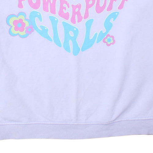 Powerpuff Girls Women Lilac Graphic Pullover Sweatshirt XL