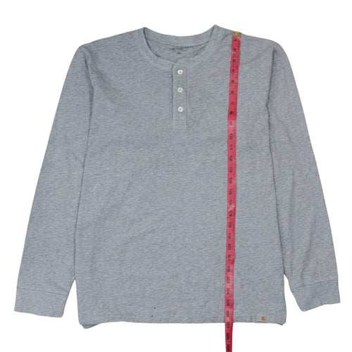 Carhartt Men's Grey XL Henley Long Sleeve Cotton Shirt