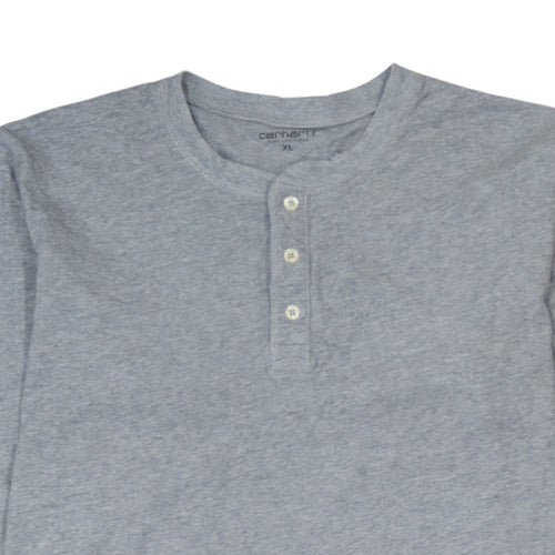 Carhartt Men's Grey XL Henley Long Sleeve Cotton Shirt