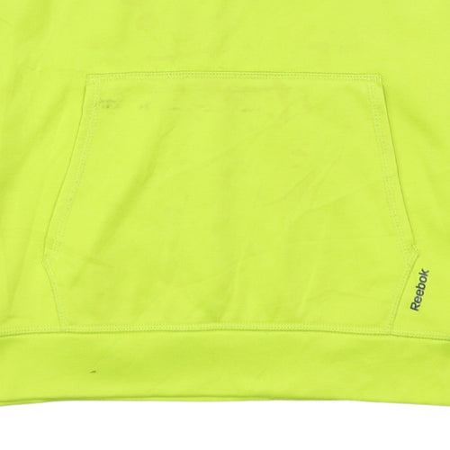 Reebok Men's Yellow Pullover Hoodie L Lightweight Sportswear