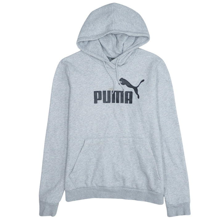 Puma Womens Grey Pullover Hoodie Size 14 with Logo Design