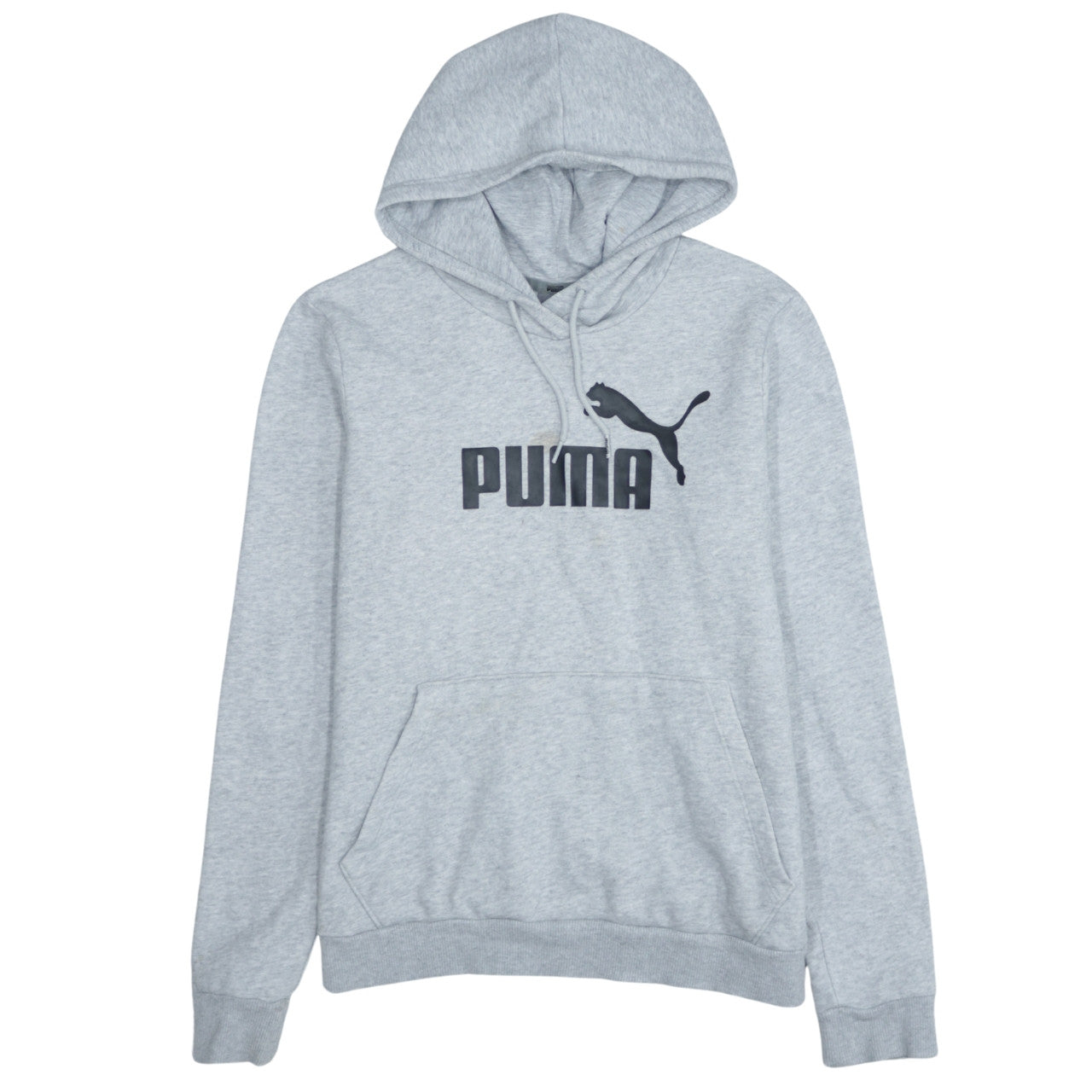 Puma Womens Grey Pullover Hoodie Size 14 with Logo Design