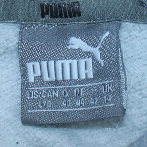 Puma Womens Grey Pullover Hoodie Size 14 with Logo Design