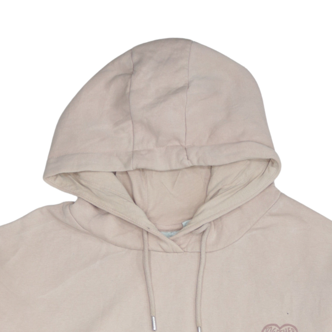 Disney Women Beige Organic Cotton Pullover Hoodie Size 10