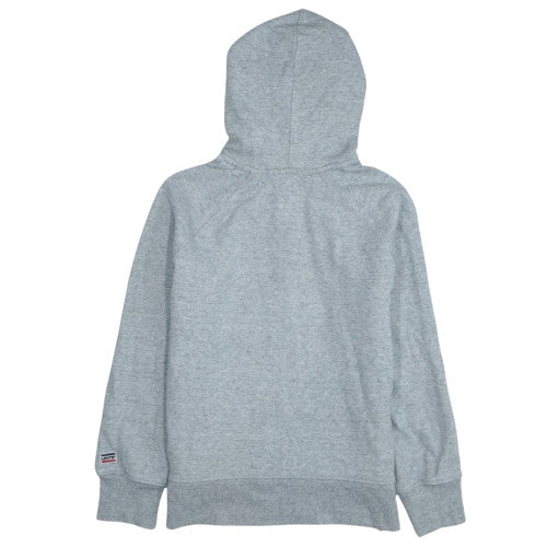 Levi's Womens Grey 2XS Pullover Hoodie Logo Print Cotton Blend