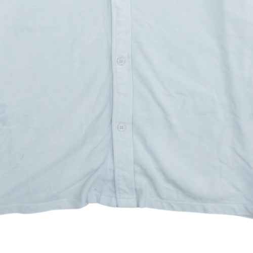 Lacoste Men's Blue Slim Fit Long Sleeve Button-Up Shirt L