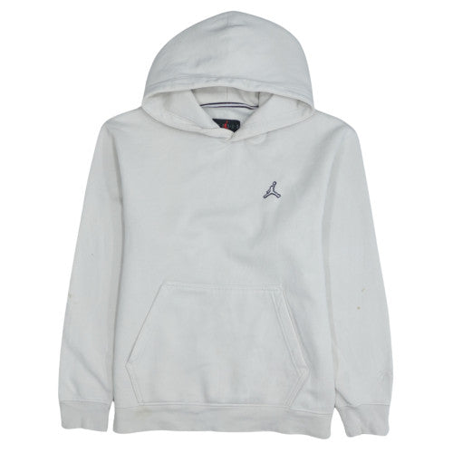 Jordan Men's White Pullover Hoodie M Regular Fit Sports Style