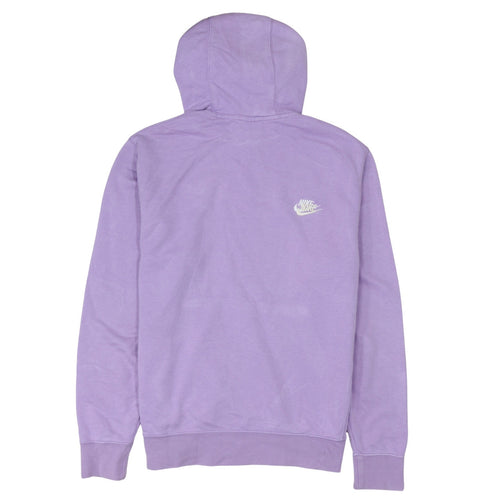 Nike Womens Purple Pullover Hoodie Medium Cotton Blend Logo Print