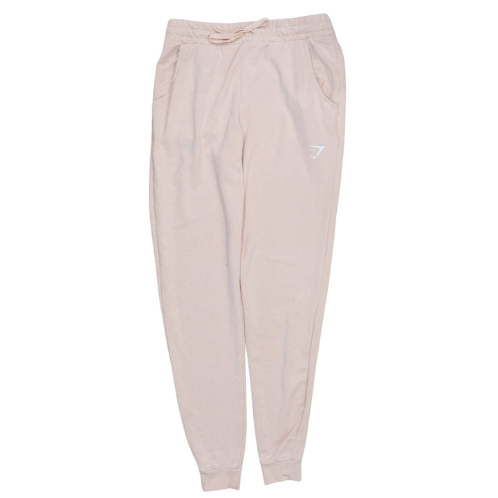 Gymshark Womens Beige Jogger Sweatpants Small Cotton Blend
