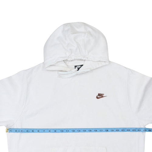 Nike Men's White XL Pullover Hoodie with Logo Pocket
