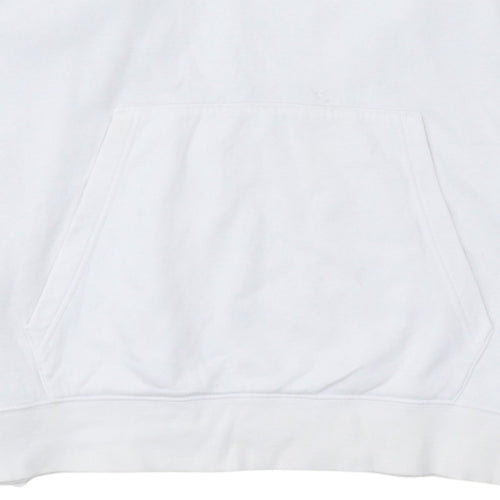 Nike Men's White XL Pullover Hoodie with Logo Pocket