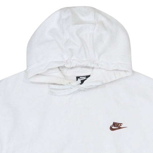Nike Men's White XL Pullover Hoodie with Logo Pocket