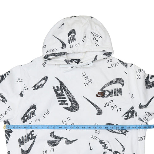Nike Men's White XL Pullover Hoodie Graphic Print Just Do It