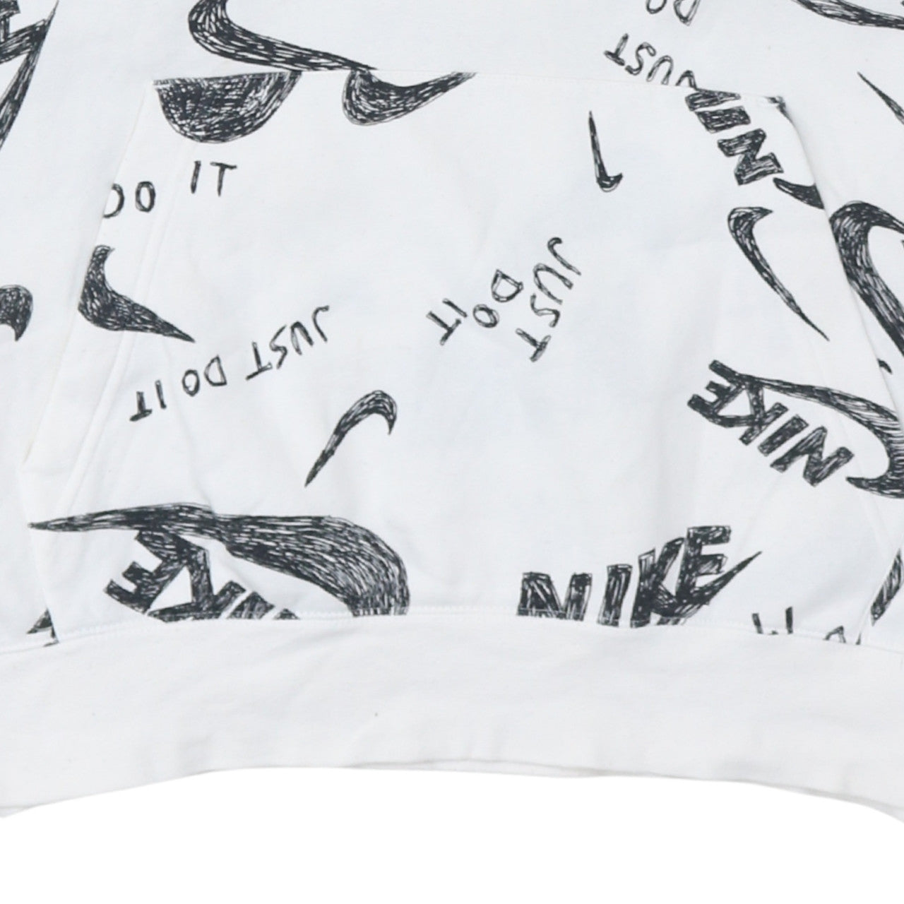 Nike Men's White XL Pullover Hoodie Graphic Print Just Do It