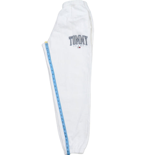 Tommy Jeans Men's White M Sweatpants Tapered Fleece Drawstring Trousers