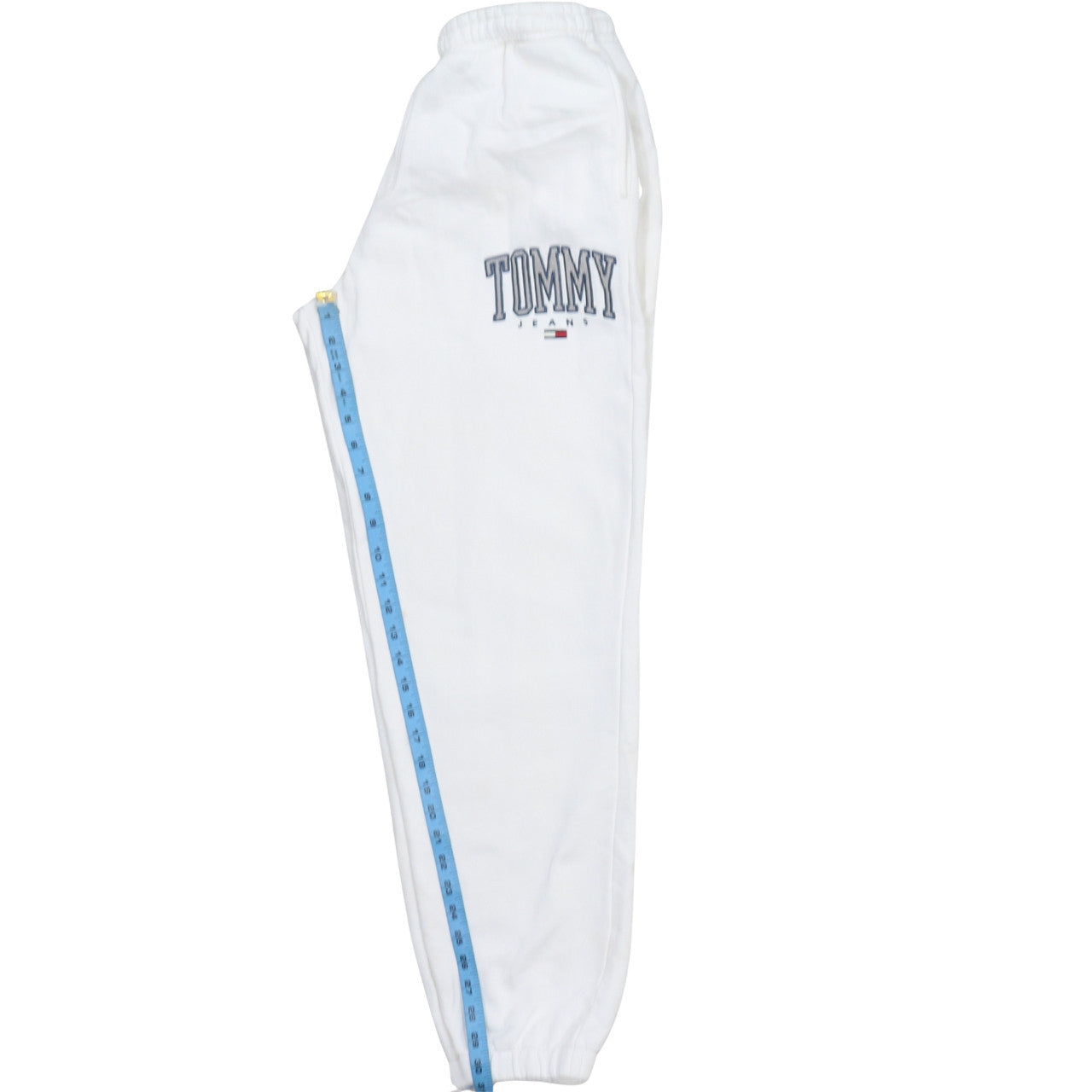 Tommy Jeans Men's White M Sweatpants Tapered Fleece Drawstring Trousers