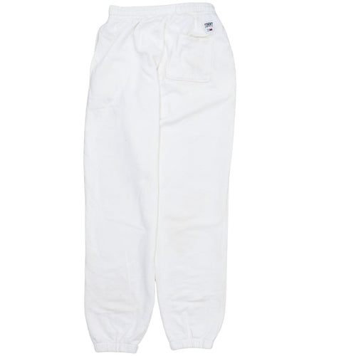 Tommy Jeans Men's White M Sweatpants Tapered Fleece Drawstring Trousers