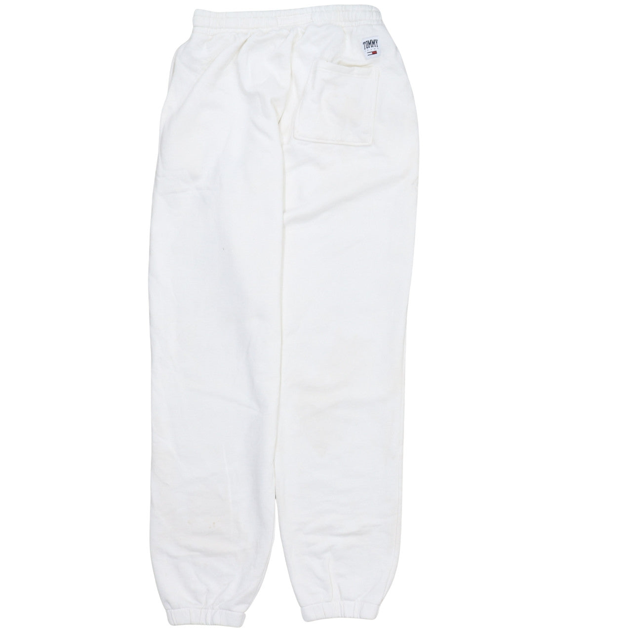 Tommy Jeans Men's White M Sweatpants Tapered Fleece Drawstring Trousers