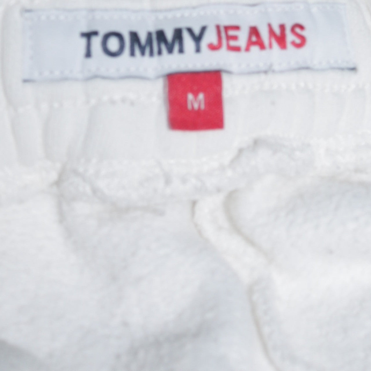 Tommy Jeans Men's White M Sweatpants Tapered Fleece Drawstring Trousers