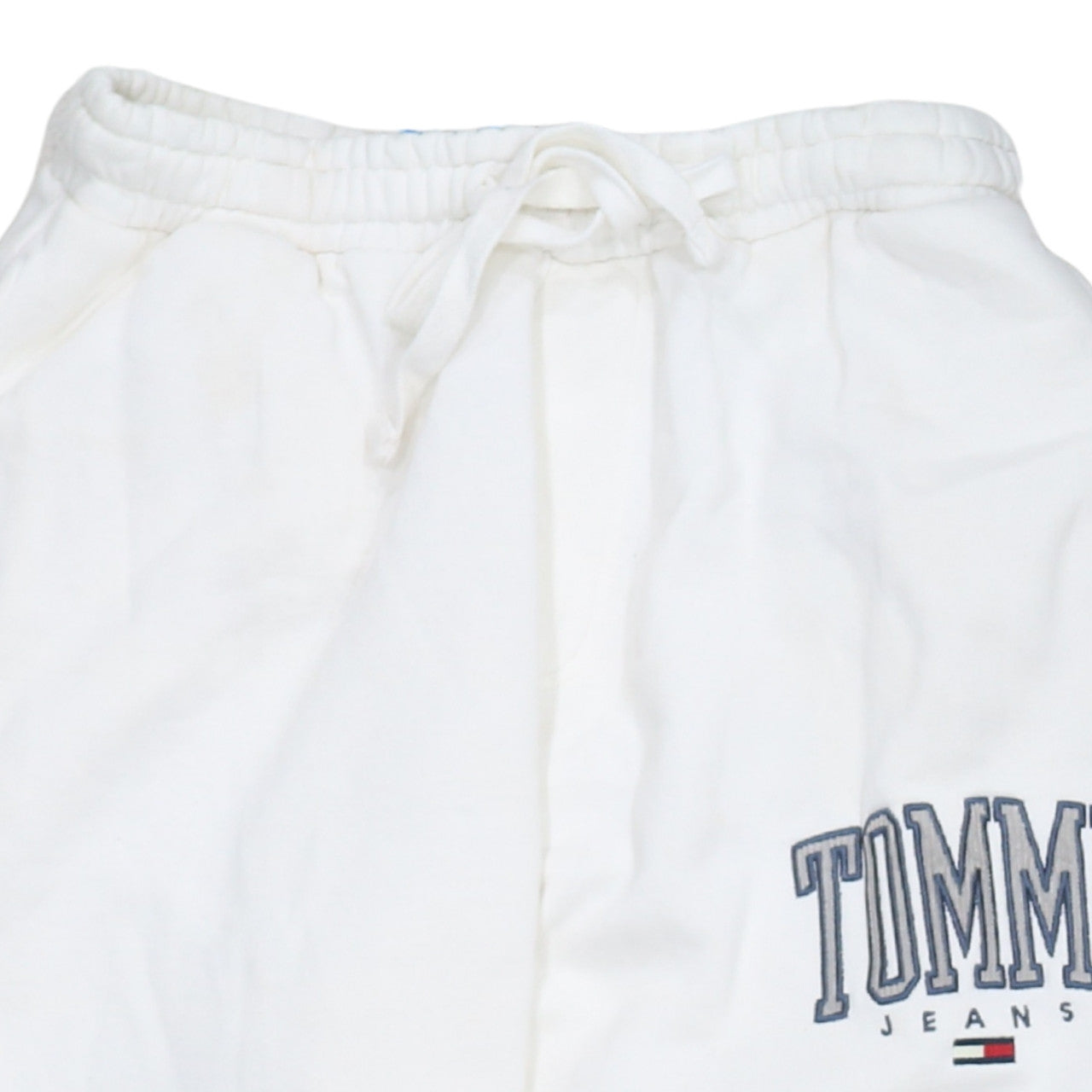 Tommy Jeans Men's White M Sweatpants Tapered Fleece Drawstring Trousers