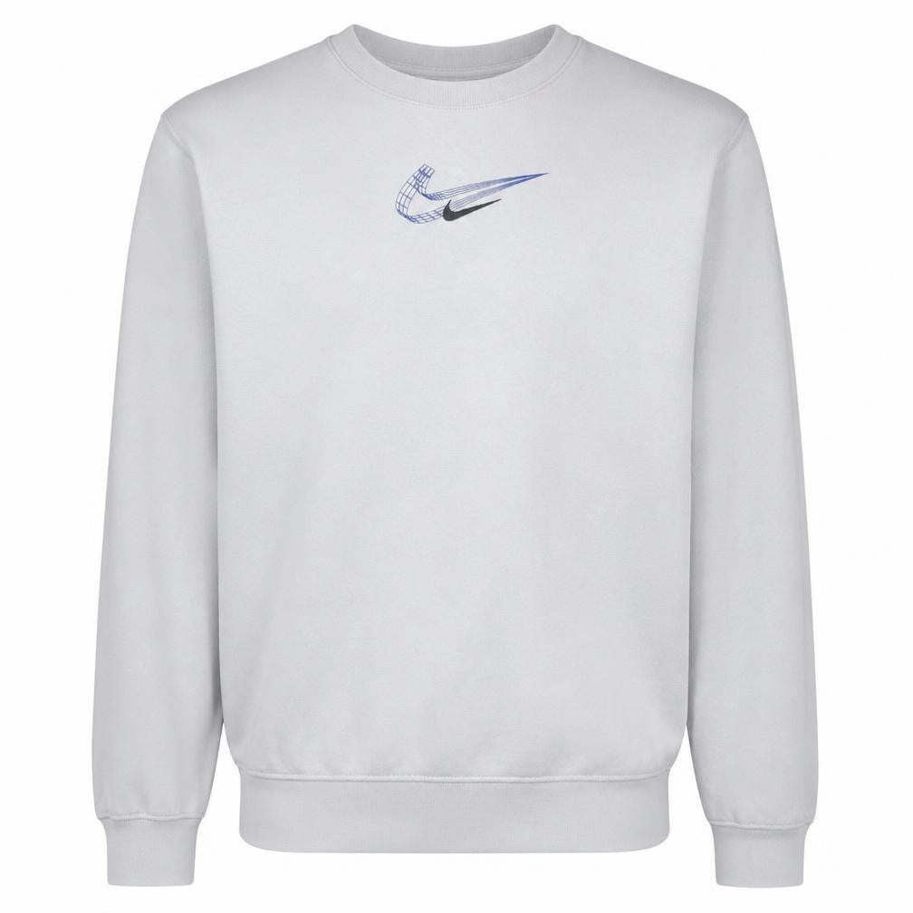 Front view of Nike Men's White XL Pullover Sports Graphic Print Sweatshirt
