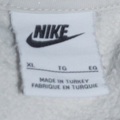 Nike Men's White XL Pullover Sports Graphic Print Sweatshirt