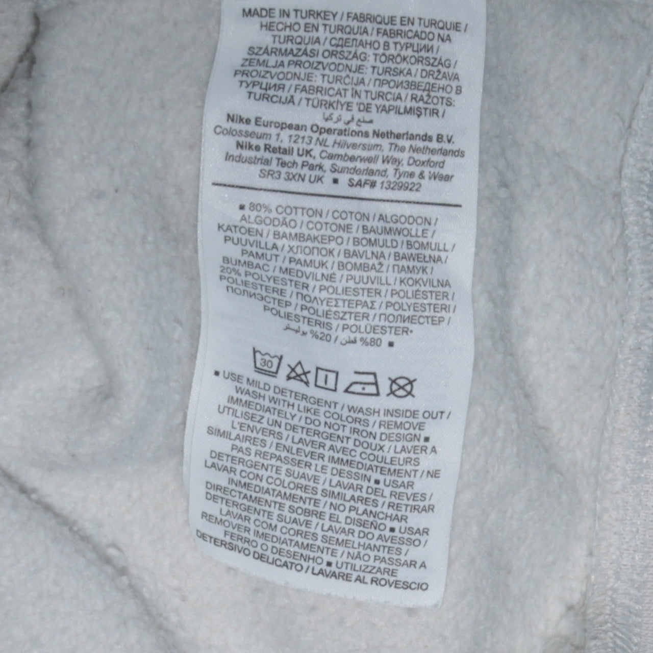Nike Men's White XL Pullover Sports Graphic Print Sweatshirt