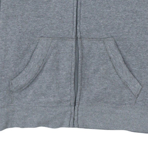 Hollister Men's Grey Full Zip Hoodie M Classic Logo Fleece