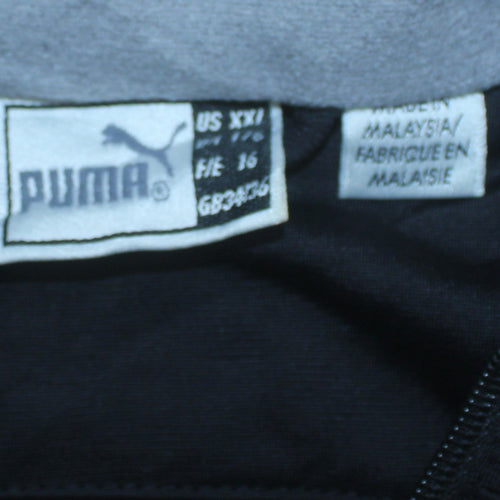 Puma Men's Black 2XL Track Jacket with Zip and Grey Collar