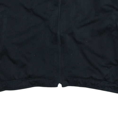 Puma Men's Black 2XL Track Jacket with Zip and Grey Collar