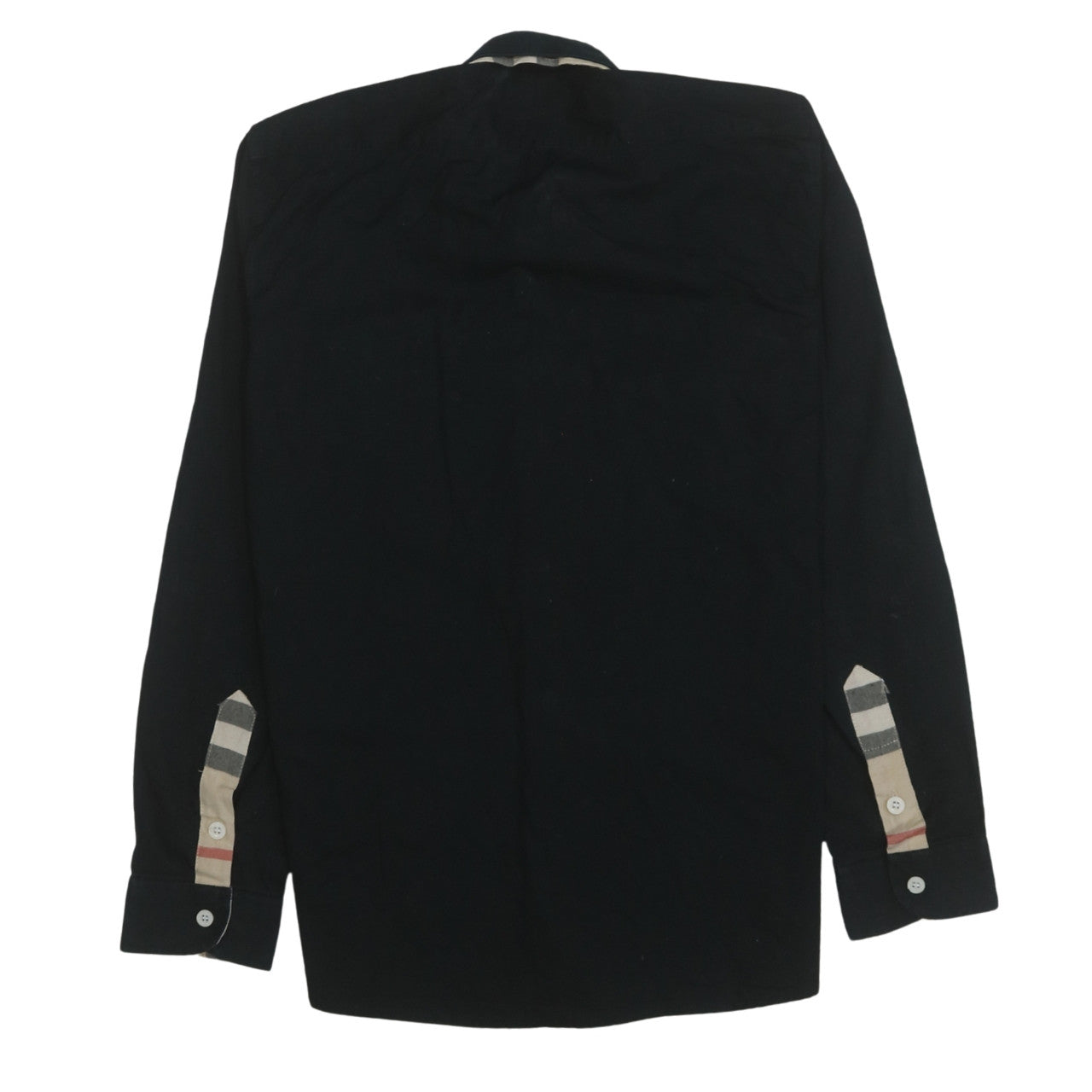 Burberry Boys Black Cotton Button-Up Shirt Size 176 Long Sleeve Classic Style