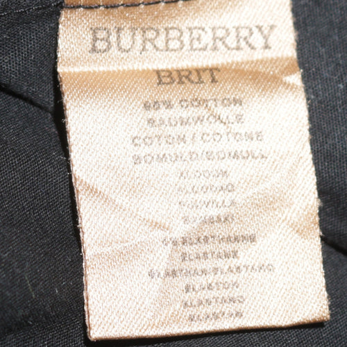 Burberry Boys Black Cotton Button-Up Shirt Size 176 Long Sleeve Classic Style