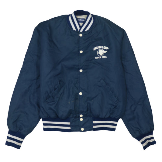 Holloway Men’s Blue Varsity Jacket L Dunlop Pontiac Embroidered Retro