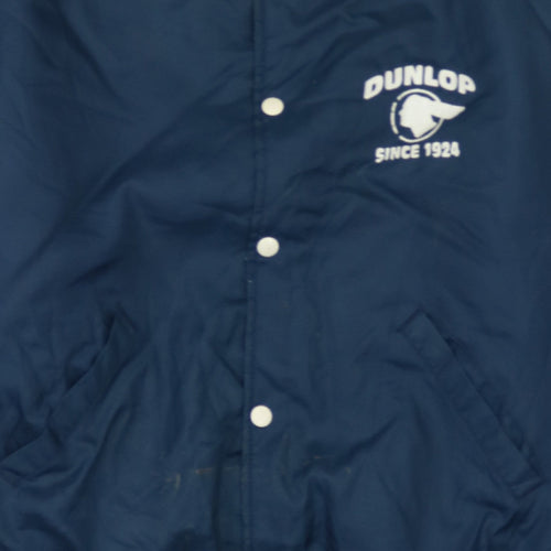 Holloway Men’s Blue Varsity Jacket L Dunlop Pontiac Embroidered Retro