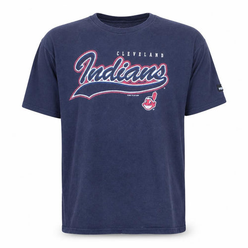 Puma Mens Blue XL Cleveland Indians Sports Graphic Retro T-Shirt