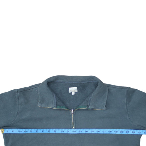 Calvin Klein Jeans Men's Blue XL 1/4 Zip Cotton Sweatshirt