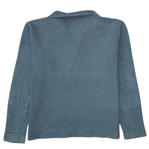Calvin Klein Jeans Men's Blue XL 1/4 Zip Cotton Sweatshirt