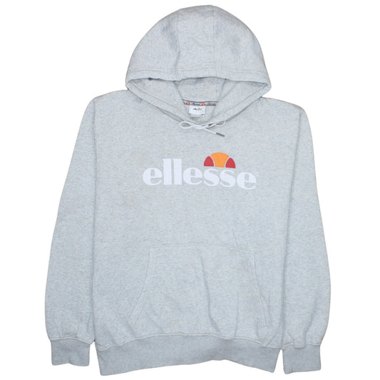 Ellesse Mens Grey 2XL Pullover Hoodie Fleece Logo Sweatshirt