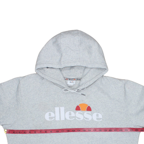 Ellesse Mens Grey 2XL Pullover Hoodie Fleece Logo Sweatshirt