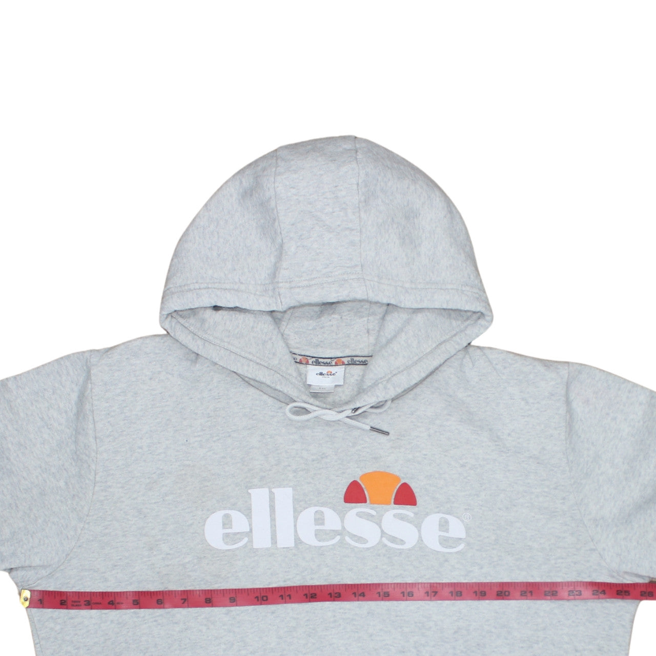 Ellesse Mens Grey 2XL Pullover Hoodie Fleece Logo Sweatshirt