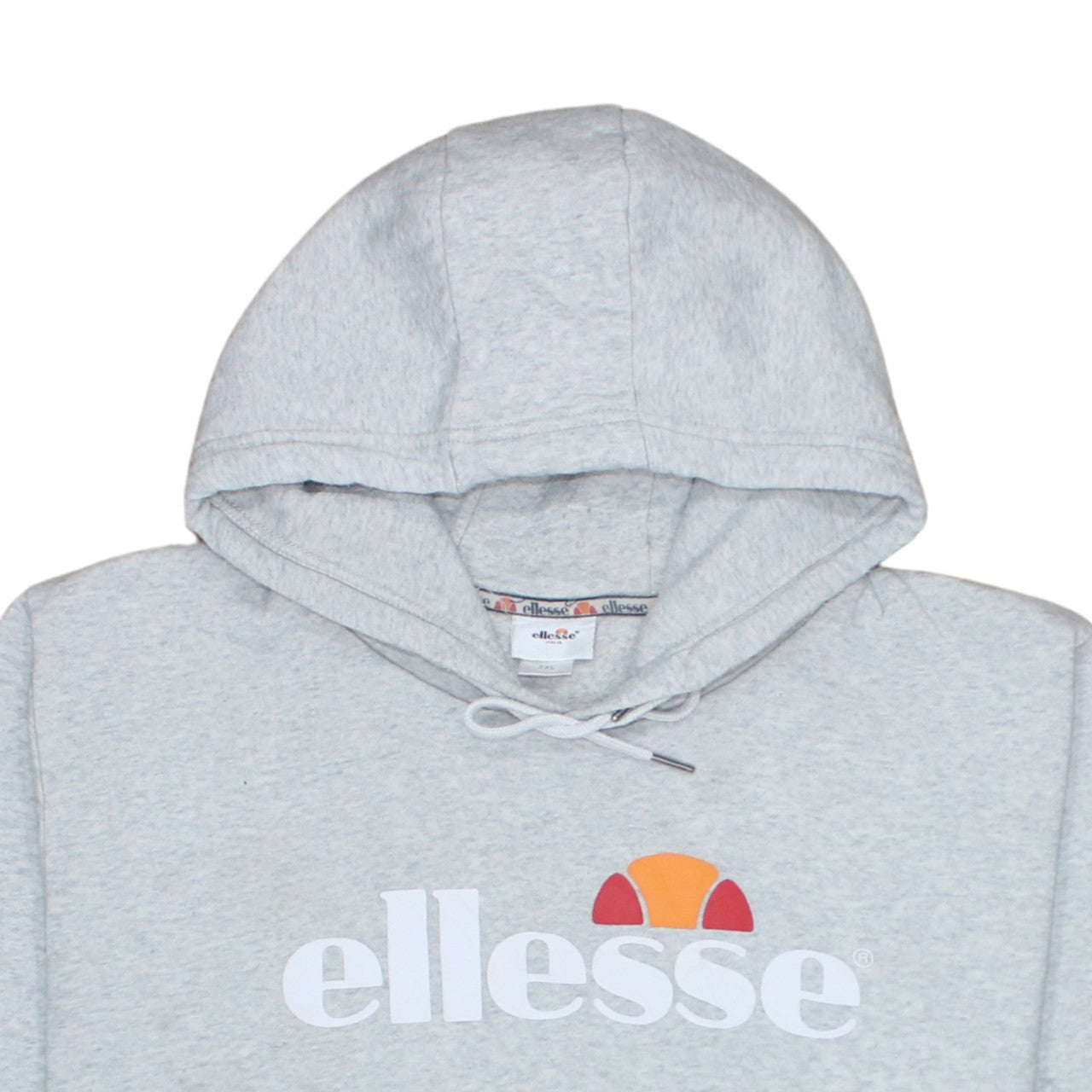 Ellesse Mens Grey 2XL Pullover Hoodie Fleece Logo Sweatshirt