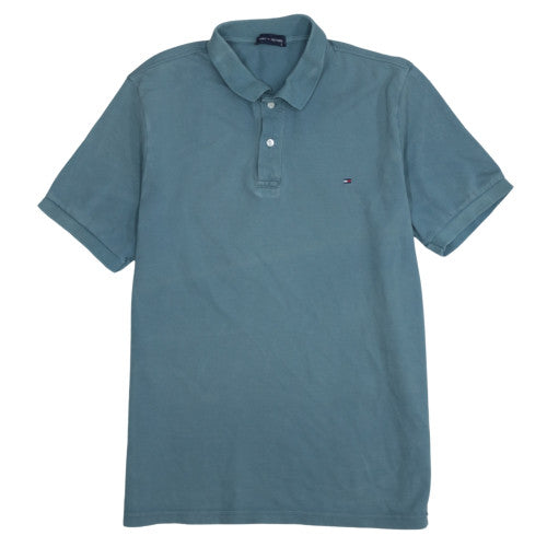 Tommy Hilfiger Men's Blue Cotton Polo Shirt Size L Classic Fit