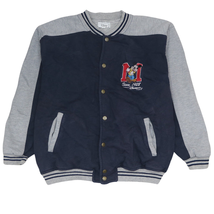 Disney Men's Blue & Grey Varsity Jacket L College Style