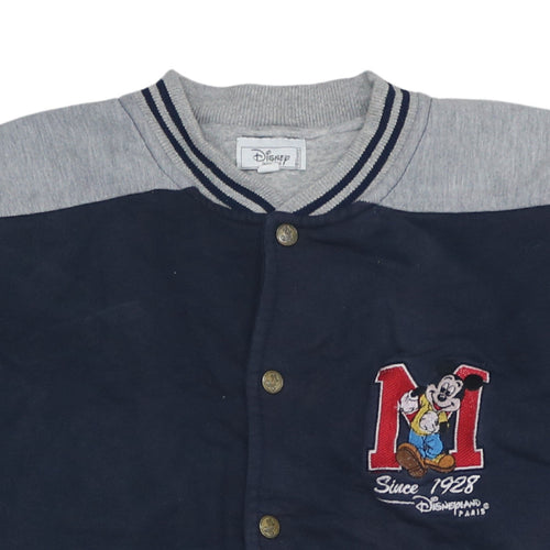 Disney Men's Blue & Grey Varsity Jacket L College Style