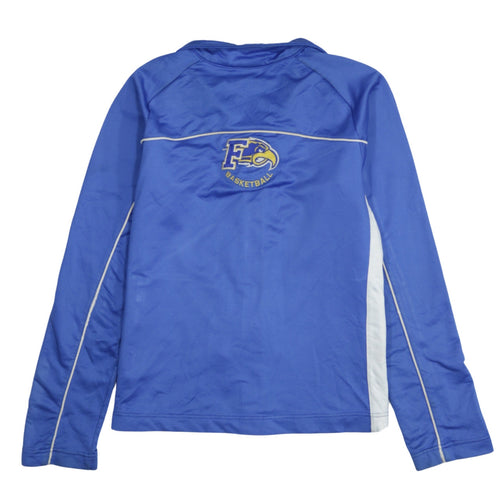 Nike Women's Blue Track Jacket Size 10 Dri-Fit Full Zip Sportswear