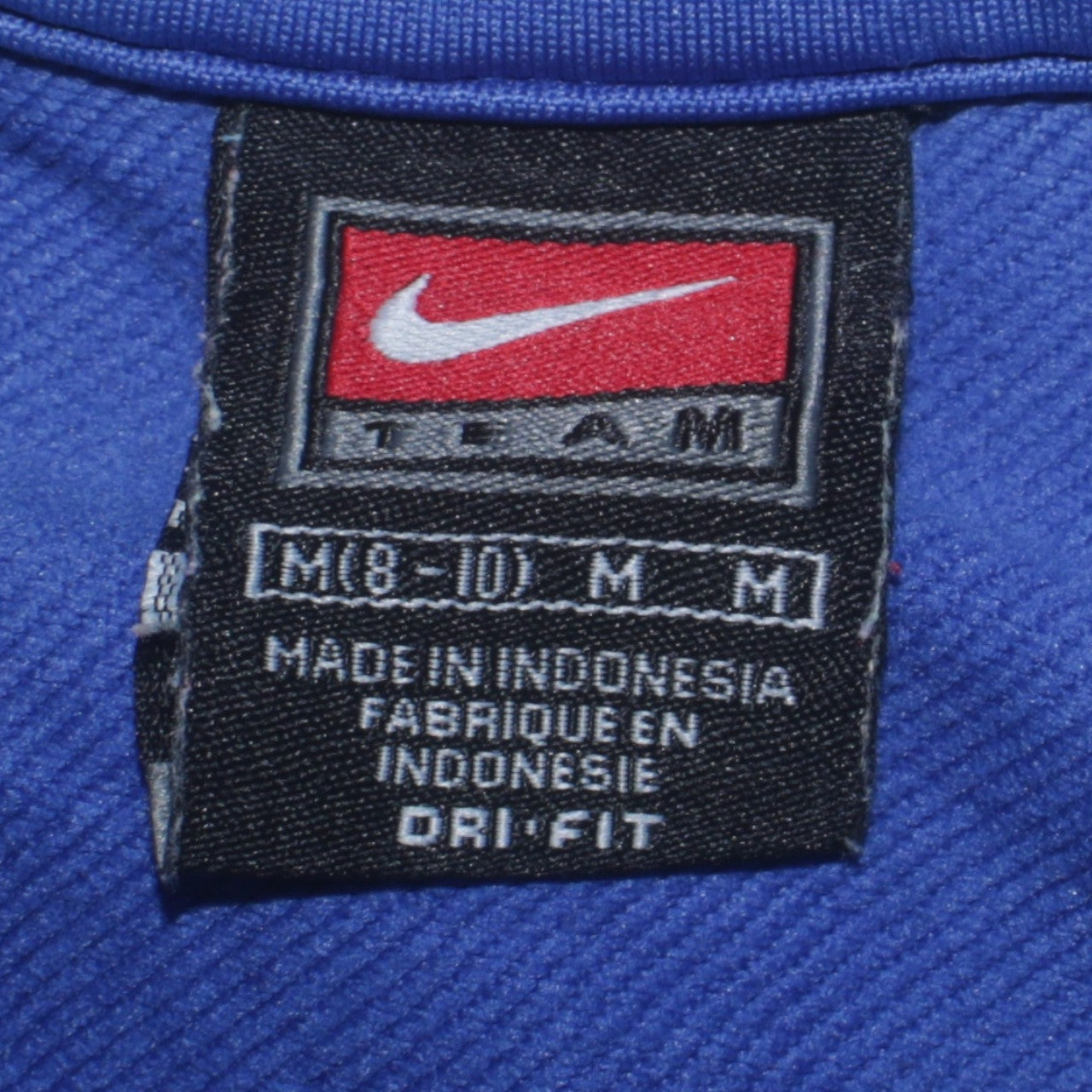 Nike Women's Blue Track Jacket Size 10 Dri-Fit Full Zip Sportswear